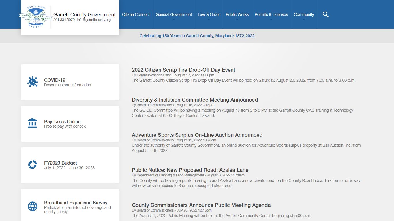 Arrest Log - Garrett County Government